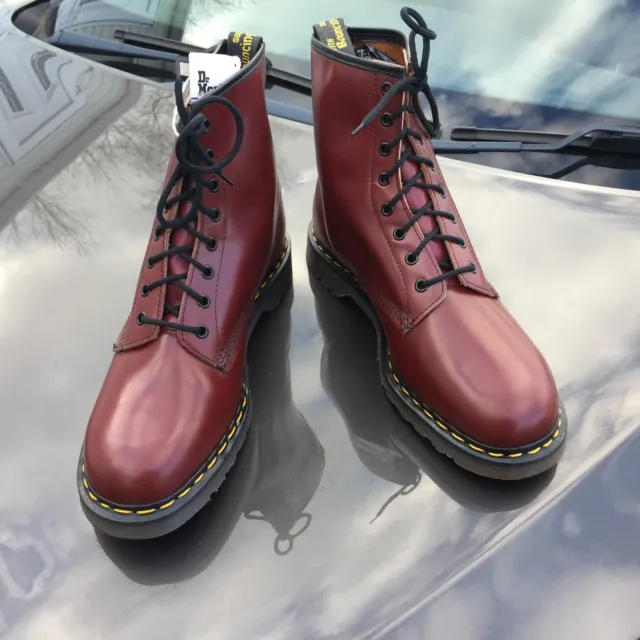 DR MARTENS 1460 cherry red leather boots UK 12 EU 47 Made in England £ ...