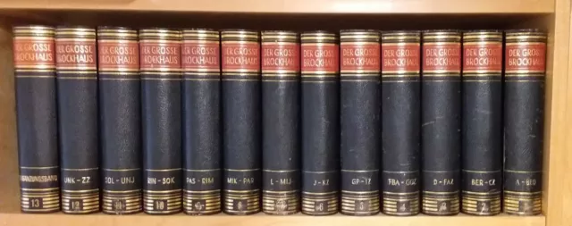 DER GROSSE BROCKHAUS 12 Bände von A-Z + Ergänzungsband ...  sehr schöner Zustand