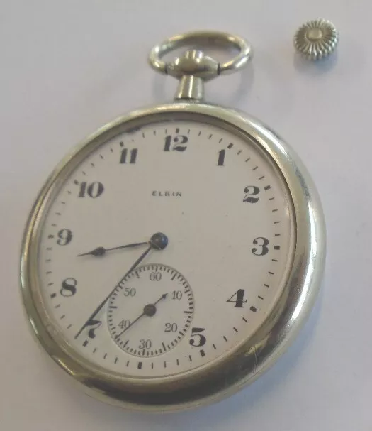 Antique Vintage Pocket Watch Elgin For Small Repair Working