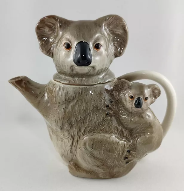 Vintage Koala Mum & Baby Ceramic Koalas Teapot by Gempo Made in Japan