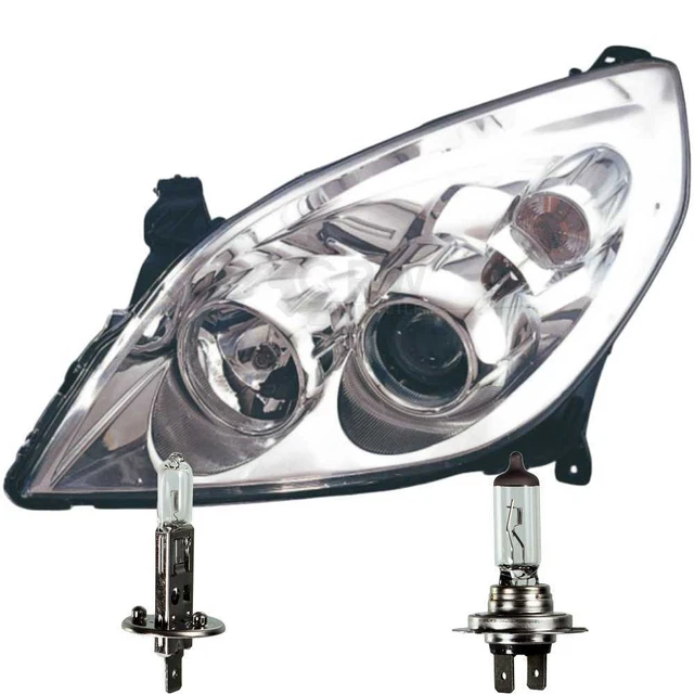Halogen Headlight Right Opel Vectra C Year 04.02- H7/H1 Incl. Osram 1360121