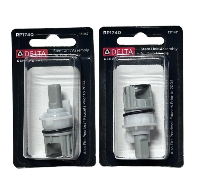 (2) Lincoln 131147 Two Handle Hot or Cold Water Faucet Stem fits DELTA RP1740