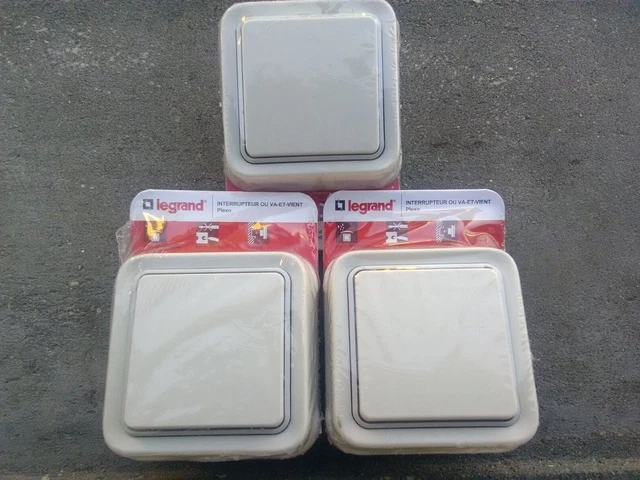 Va-et-vient témoin Prog Plexo composable blanc - 10 AX - câblage