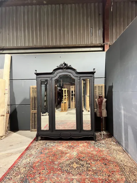 Three Door French Armoire / Stunning Antique French Armoire