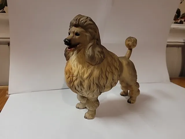 Vintage Fancy Poodle Dog Puppy Plastic Celluloid Figure