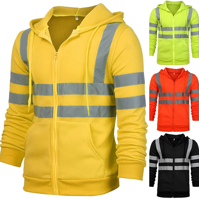Hi Vis Viz Work Jackets Vest High Visibility Hoodie Safety T-Shirt Tops or Pants
