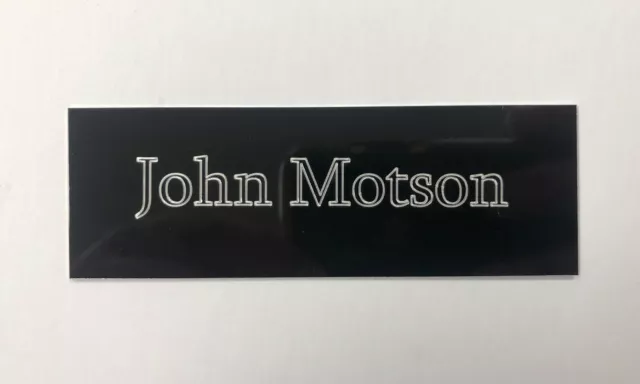John Motson - 105x35mm Engraved Plaque for Signed Football Memorabilia Display
