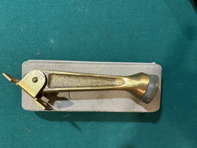 Stanley Usa  5.5'' Kick Down Door Stop / Holder  Brass  Plated  Steel
