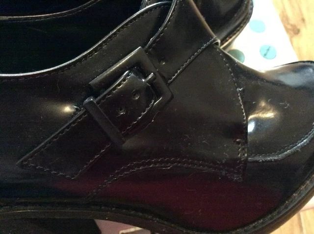 Chaussures De Travail Punk Femmes Carvela Eu39 Cuir Noir Brillant À Talons Goth Vapeur
