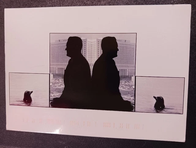 2004 postcard John Baldessari Double Man and Seal art posted