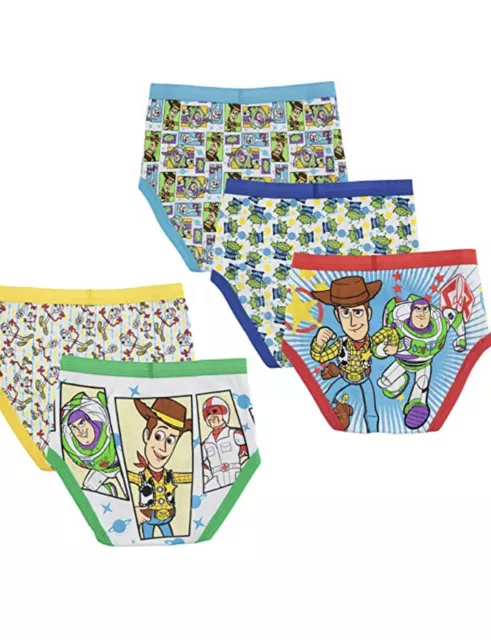 5-Pack of Disney Pixar Boys' Toy Story 4 Underwear Briefs Kids Size 4 Bottoms