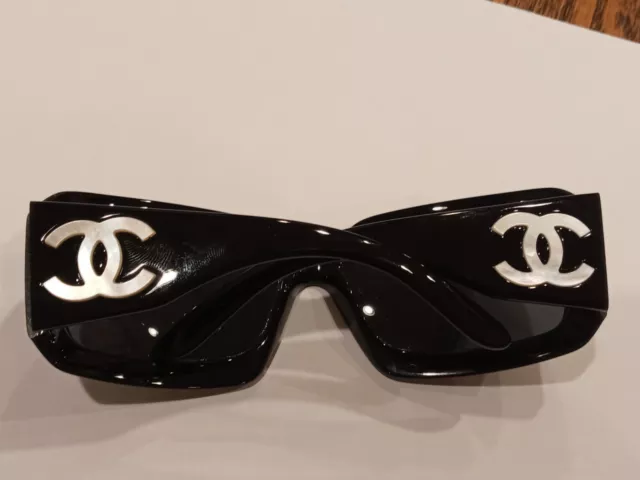 AUTHENTIC CHANEL MOTHER of Pearl CC Logo Sunglasses Black 5076-H with Case  $350.00 - PicClick
