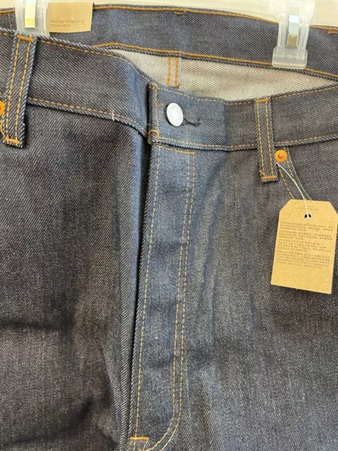 NEW LEVI'S 501 Original Shrink to Fit Jeans Blue Button Fly Straight ...