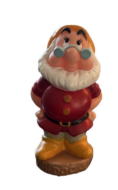 Snow White And The Seven Dwarfs  “Doc” Rubber Squeaker Figure Toys 5.5"