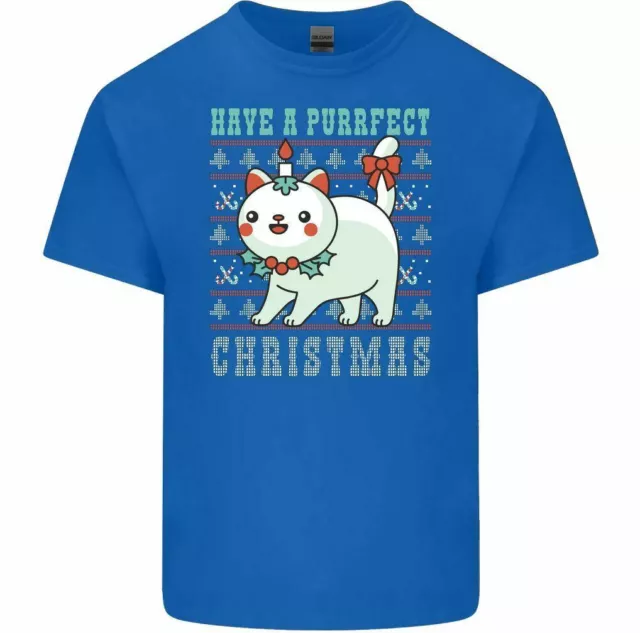 T-shirt natalizia Have a Perfect da uomo divertente gatto gatto regalo gattino animale domestico 11