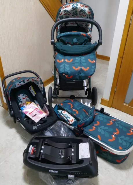 Cossato Giggle Fox Freinds 3 in1Travel System Pram/Pushchair/Car Seat