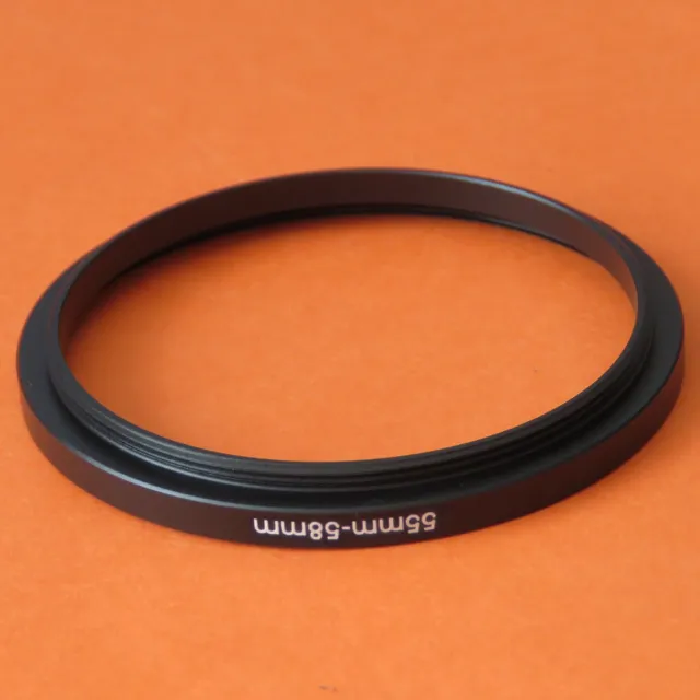 Step Up 55mm to 58mm Step-Up Ring Camera Lens Filter Adapter Ring 55mm-58mm 2