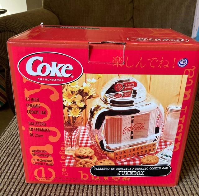 Coca Cola Ceramic Juke Box Cookie Jar