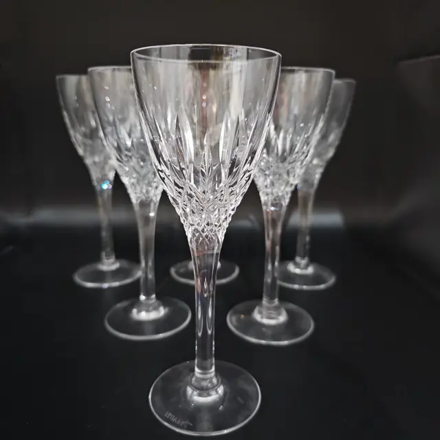 Vintage set of 6 Stuart Crystal Madison Pattern Sherry/Liqueur glasses.