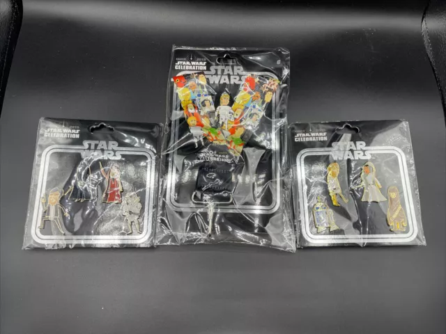 Star Wars Celebration 2015 Pin Sets R2-D2, Luke Skywalker, Leia, Chewbacca