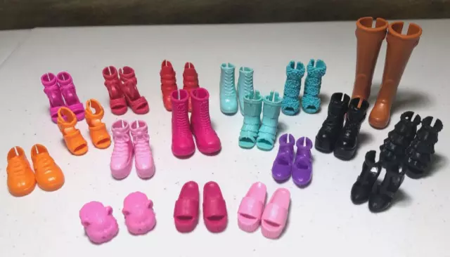 Barbie Branded Doll Shoes Heels Boots Sandals Slippers Pairs Lot