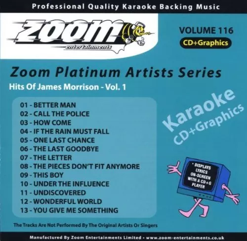 Zoom Karaoke Platinum Artists Serie Band 116 CD + G - Hits of James Morrison