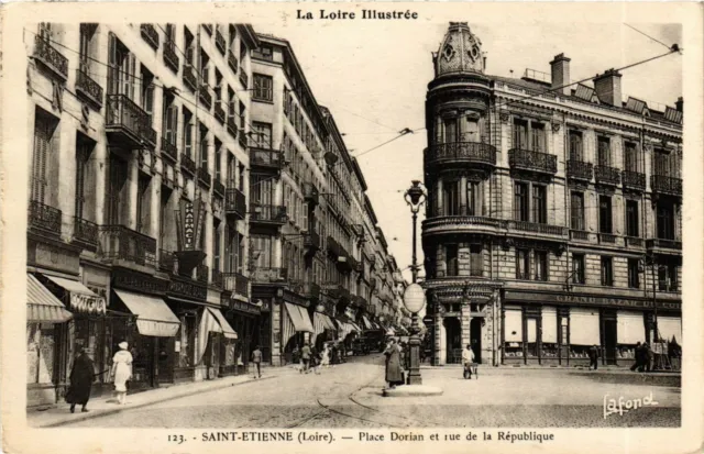 CPA Saint Etienne- Place Dorian et rue de la Republique FRANCE (907416)