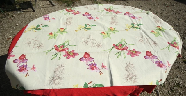 Coupon Tissu Fleuri Rose Coton - Motif Petites Fleurs Vintage 52x88 Cm