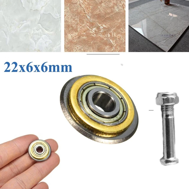 2 Jeux De Roues De Coupe Carrelage 16x6x3mm - Roues Céramique Avec Vis - Remplacement Coupe-Carreaux