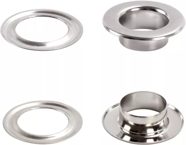 Occhielli in argento da 10 mm con anelli per rondelle, 100 set 10 2