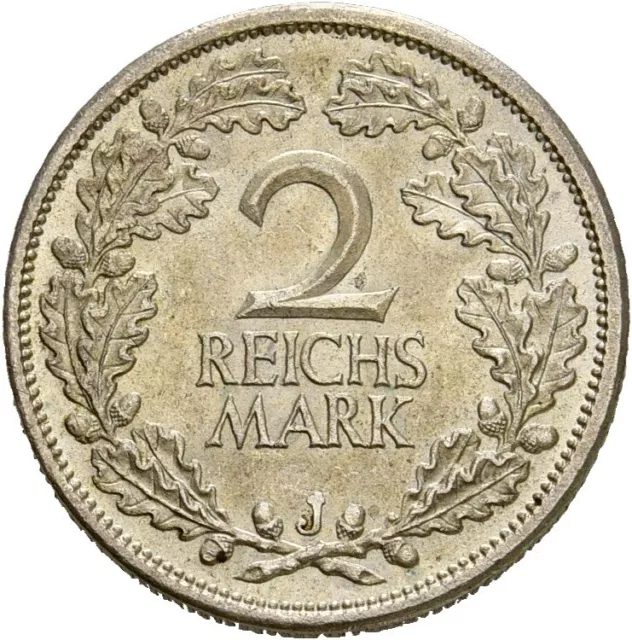 Künker: Weimar, 2 Reichsmark 1931 J, Silber, Prachtexemplar!