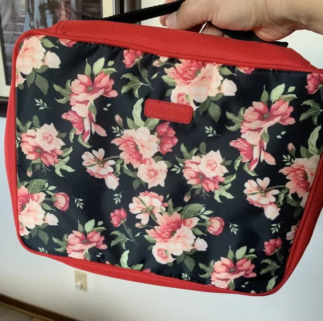 WallyBags Cosmetic Makeup Bag Travel Toiletry Case Floral Organizer