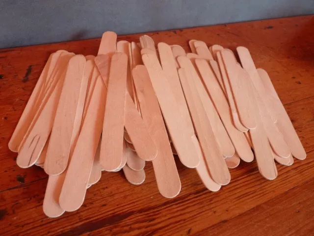 LOT de 110 SPATULES à CIRE pour épilation  15 cm bois