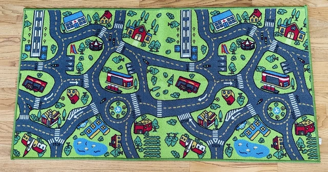 ALFOMBRA ALFOMBRA DE JUEGO DE LA CIUDAD PARA NIÑOS MAPA DE TRÁFICO CARRETERAS COCHES EDIFICIOS DE LA CIUDAD Educativo