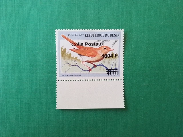 Bénin surchargé overprint 4004f sur 400f MNH neuf Oiseau Colis Postaux  Erreur