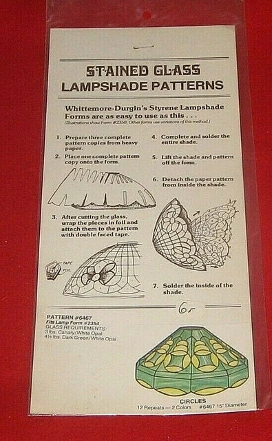 Tiffany-Lampenschirmvorlagen , Whittemore-Durgin ,Pattern , Nr.6467 CIRCLES