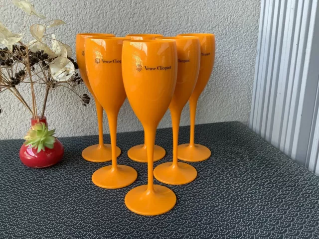 Lot de 3 Verres à Cocktail Acrylique 16cm Orange