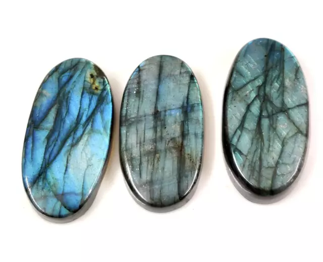 Natural Lovely Blue Fire Labradorite Oval Gemstone For Jewelry Making 162 Cts