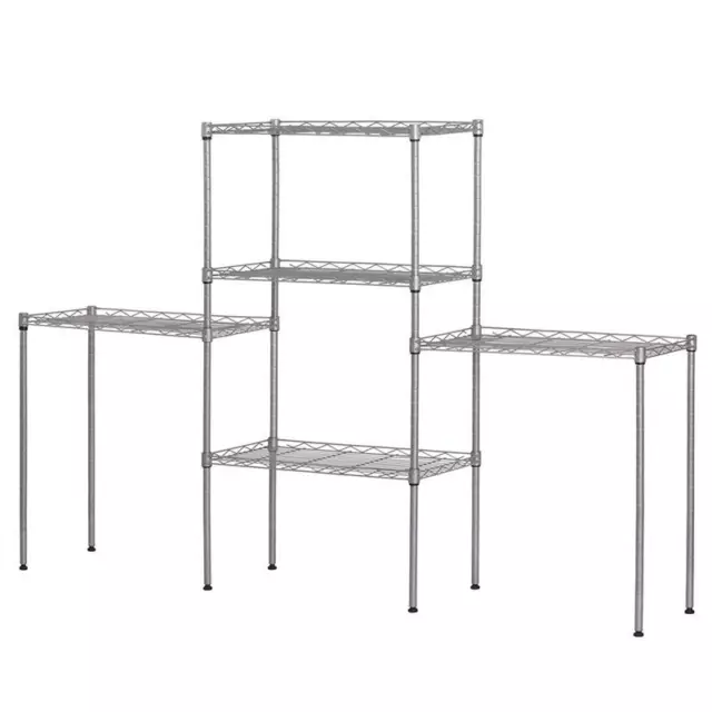 5-Tier Metal Wire Rack Free Standing Shelving Unit Adjustable Heavy Duty Storage 3