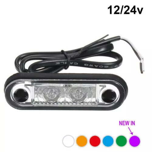 10PZ Luci Ingombro Ad Incasso 2 Led 12/24V Per Camion Auto Camper