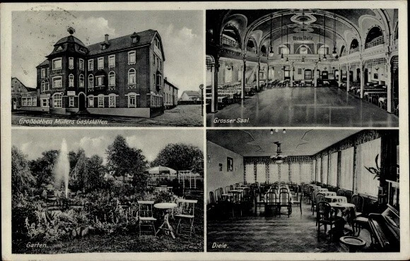 Ak Großbothen Grimma in Sachsen, Müllers Gaststätten, Großer Saal,... - 3119471