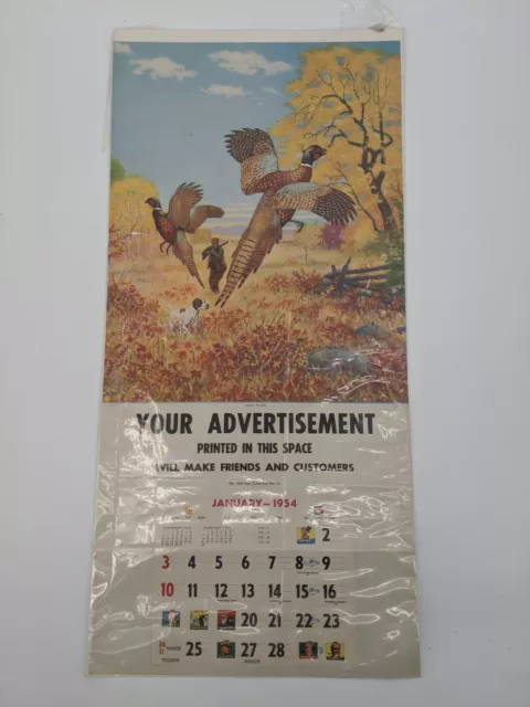 1954 EAGLE LINE Salesman Sample Calendars - Cowgirl, Scenic