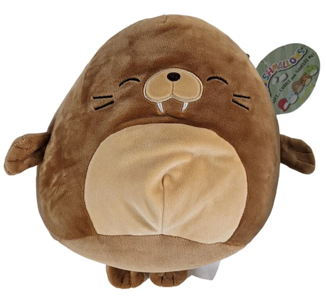 KELLYTOY SQUISHMALLOW BRUCE Walrus Stuffed Plush Animal 8” 2019 NWT