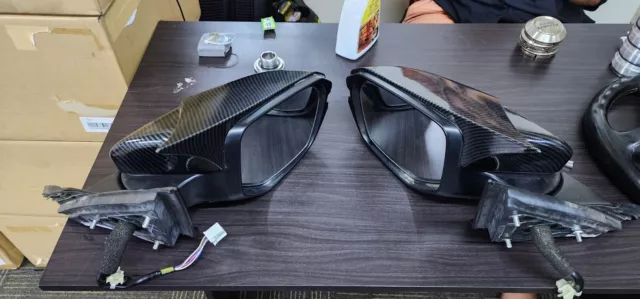 For Honda Civic FK7 FK8 (RHD) Forged Carbon Look Aero Rear view Side Mirror 2pcs