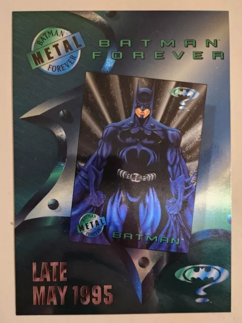Batman Forever Metal Trading Card Promo (1995, Fleer) NM 5"x7" Card