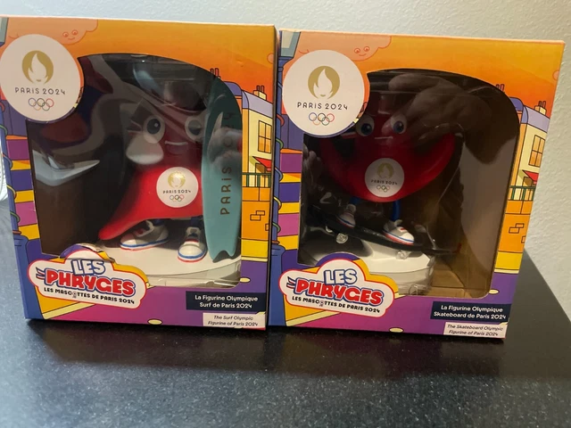 Mascotte JO Paris 2024 Les Phryges Skateboard – Figurine 12,5 Cm – Neuve Doudou Et Compagnie