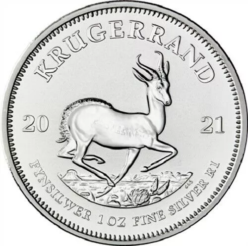 2021 South Africa Silver Krugerrand Coin 1 oz.999 Fine Silver- In Stock