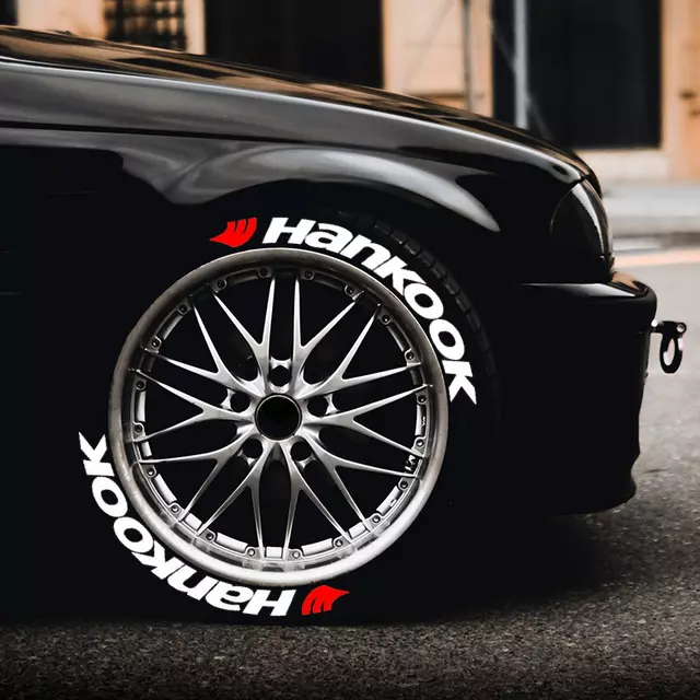 8 Sets HANKOOK Tire Lettering Sticker 1.38'' 15''-24'' Wheels Universal Decals