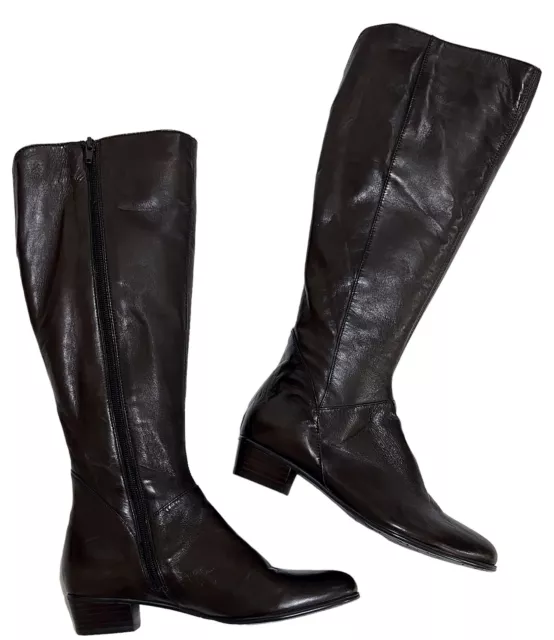Everybody by B.Z. Moda Fargo Leather Western Boots Brown Knee High 6.5
