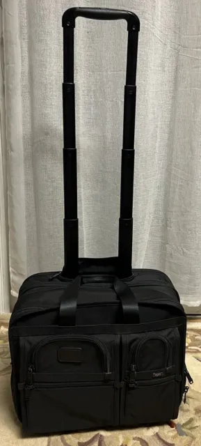 TUMI Alpha Rolling Wheel-a-way Carry-on Ballistic overnight suitcase 26103DH 17”